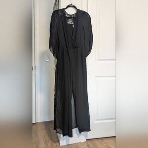 Elegant Black Maxi Romper